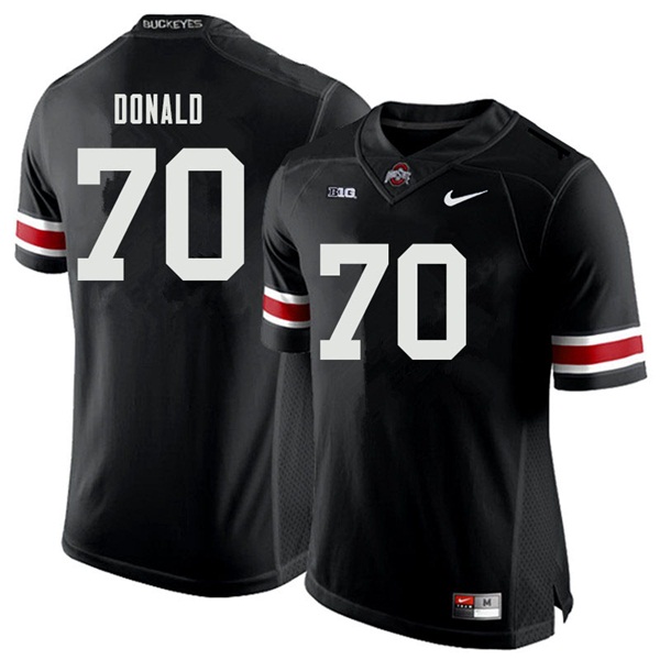 Men #70 Noah Donald Ohio State Buckeyes College Football Jerseys Sale-Black